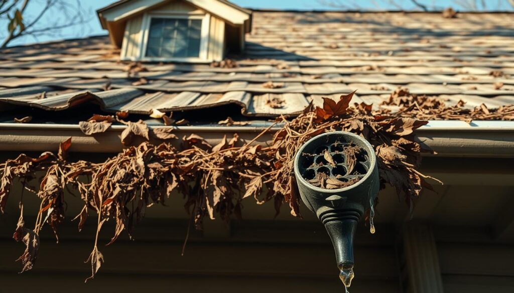blocked gutters signs