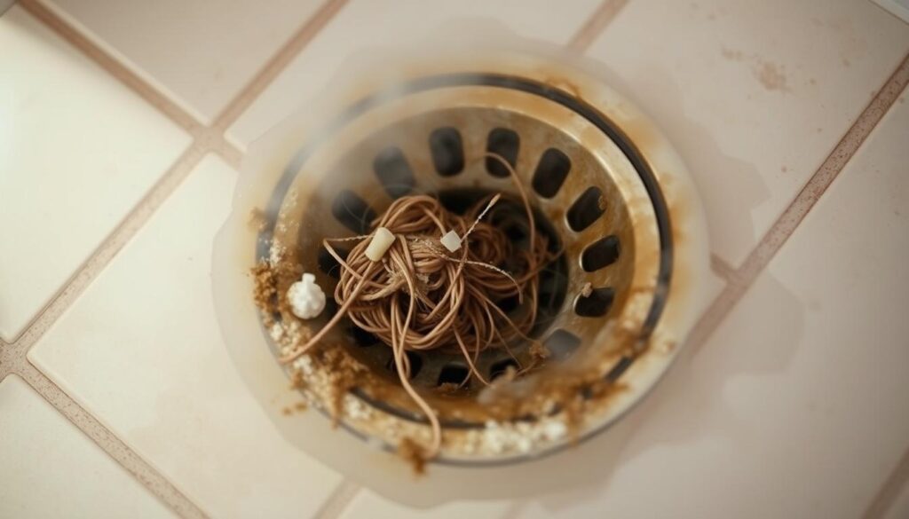 blocked shower drain