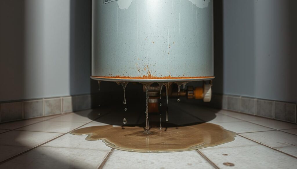 leaking hot water tank