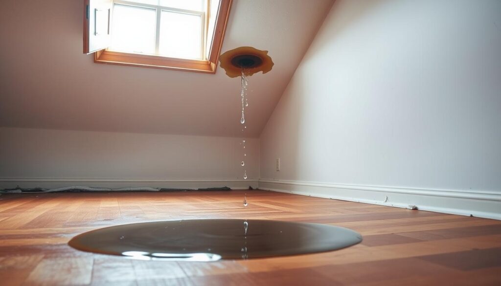 roof leak during renovation